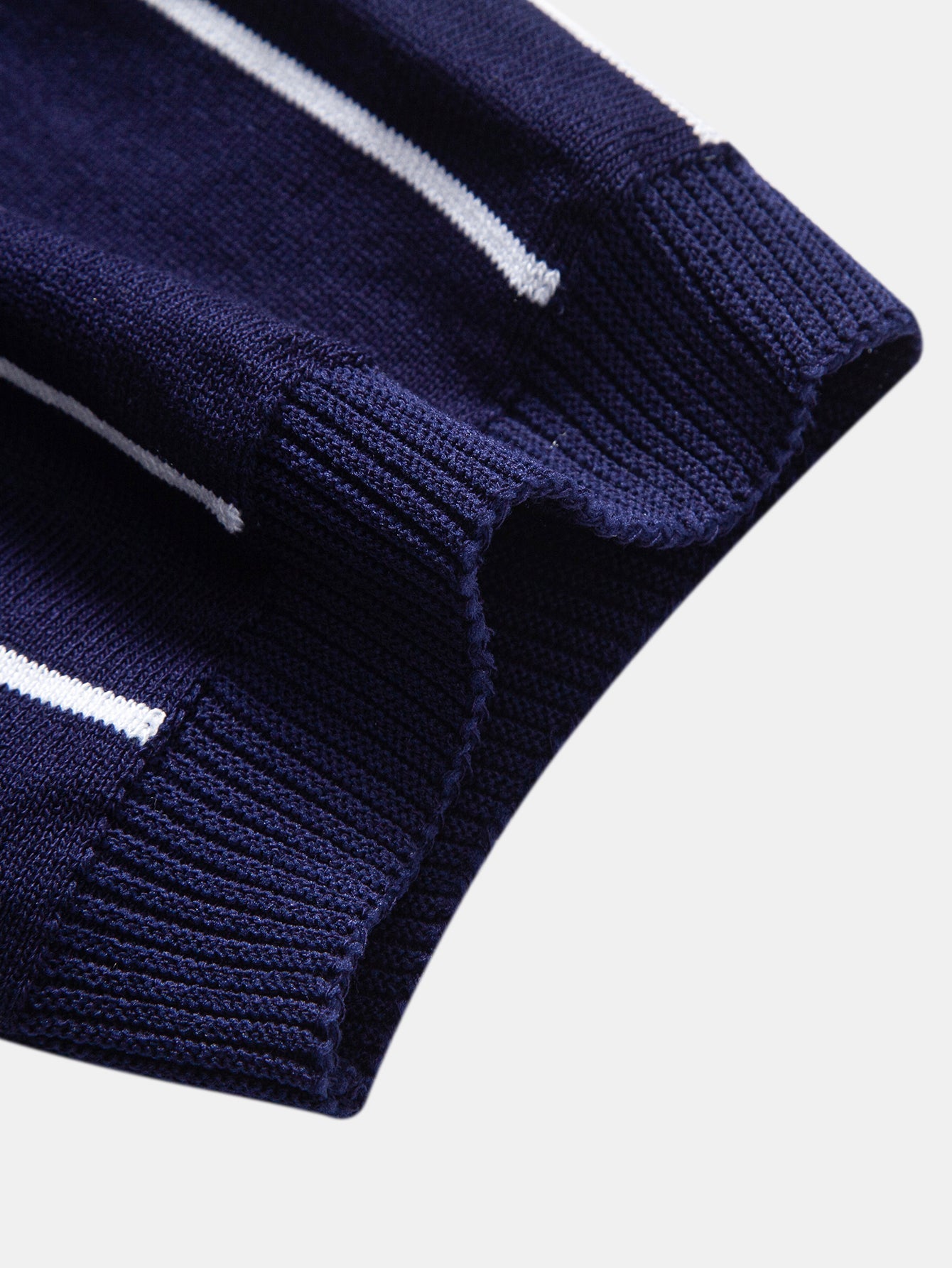 Stripe Button Up Knit Shirt & Slim Fit Tapered Trousers