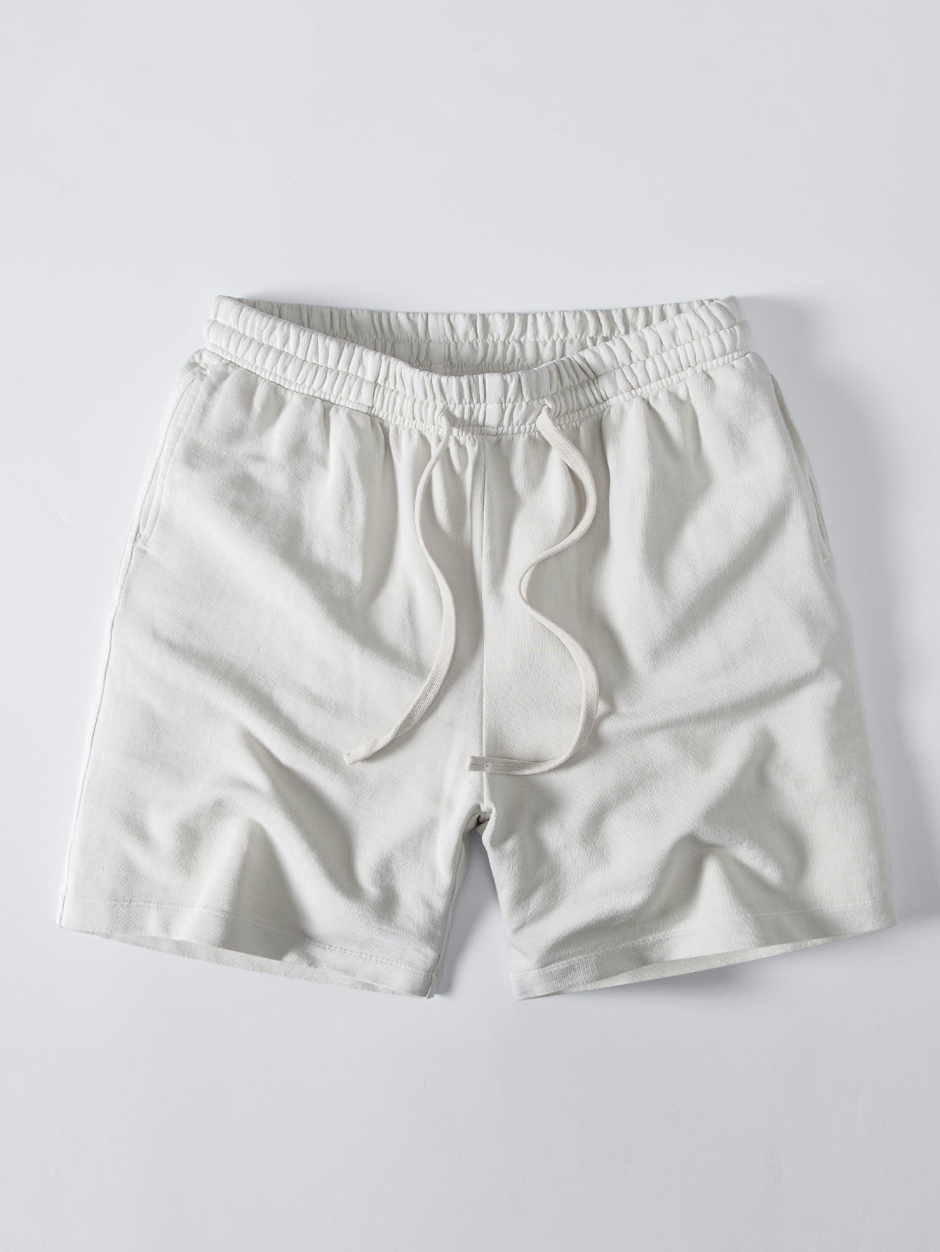 Relax Fit Heavyweight Washed Drop Shoulder T-Shirt & Washed Distressed Drawstring Shorts