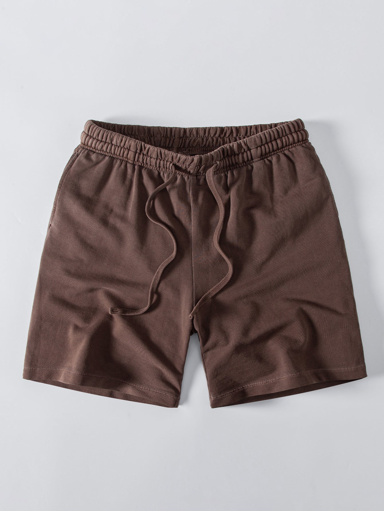 Relax Fit Heavyweight Washed Drop Shoulder T-Shirt & Washed Distressed Drawstring Shorts