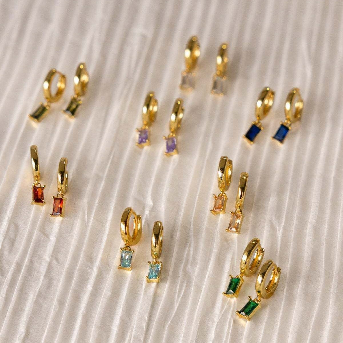 Birthstone Huggie Hoops (Bundle)