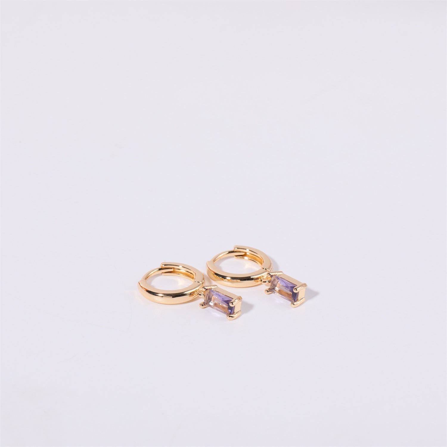 Birthstone Huggie Hoops