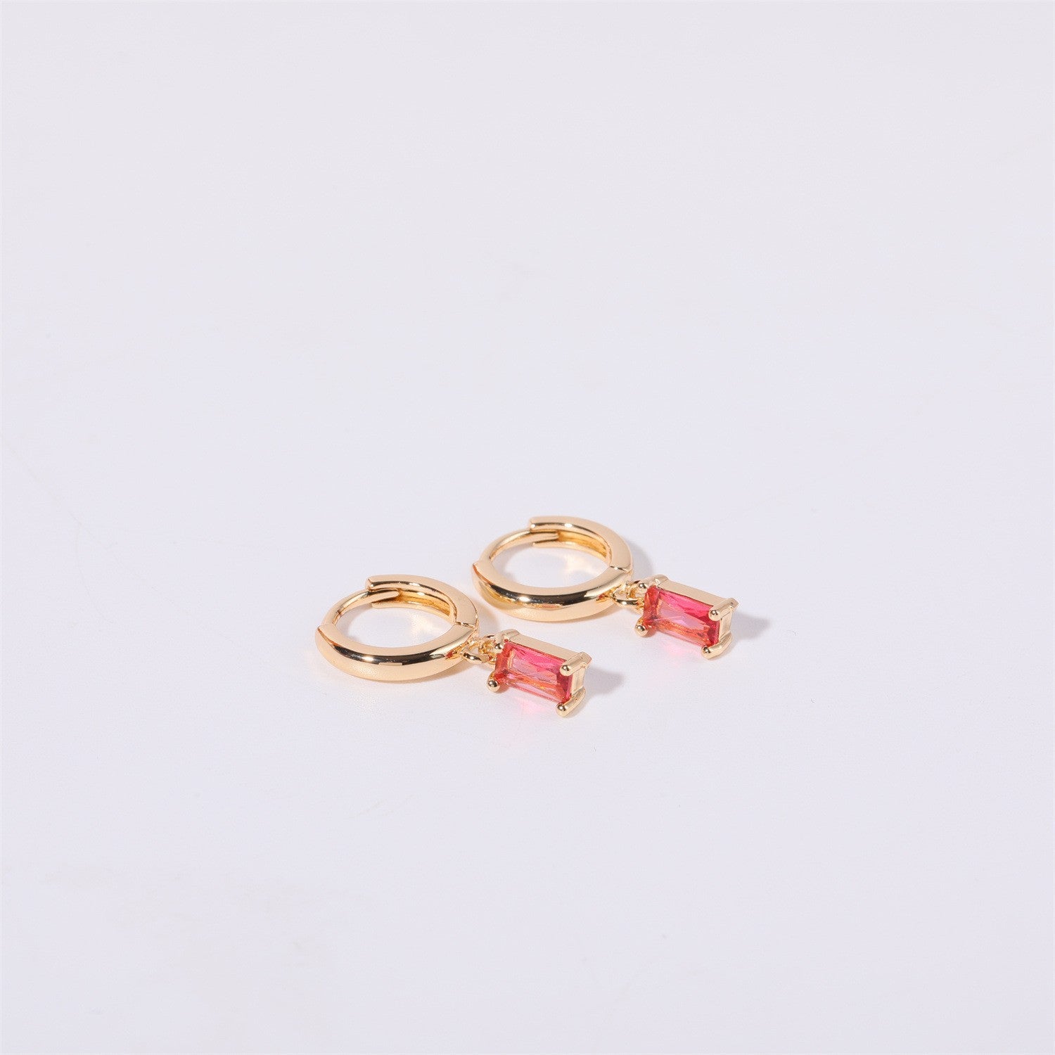 Birthstone Huggie Hoops