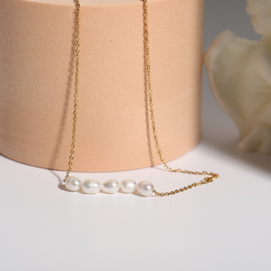 Pearl Cluster Necklace (Bundle)