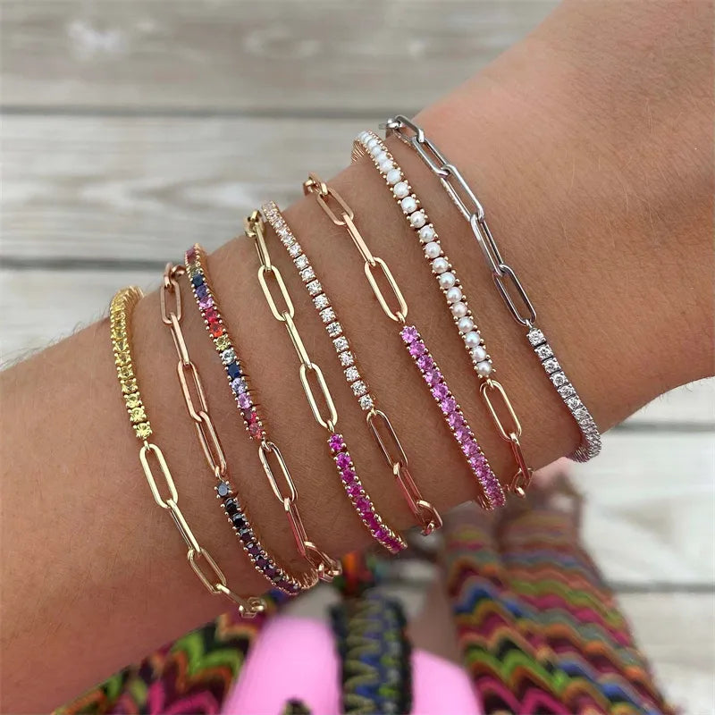 1/2 Tennis Chain Bracelet