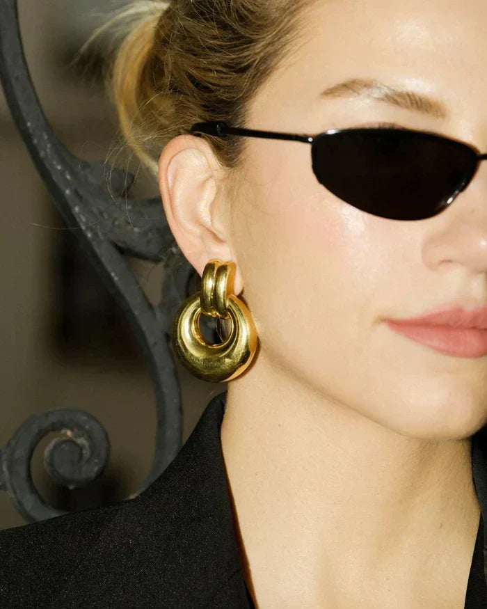 Doorknocker Hoop Earrings