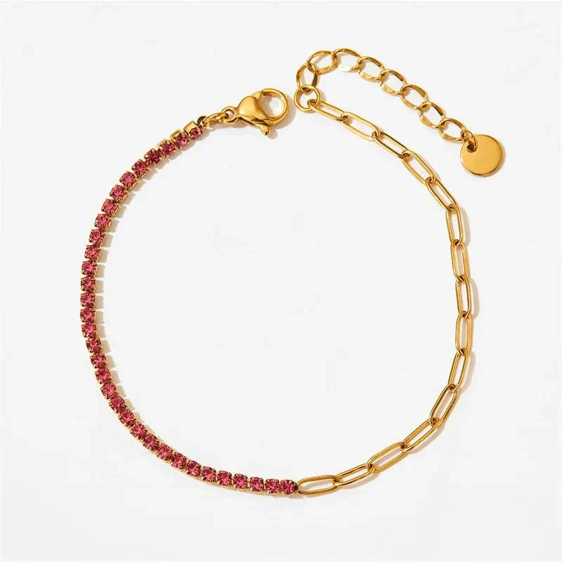 1/2 Tennis Chain Bracelet