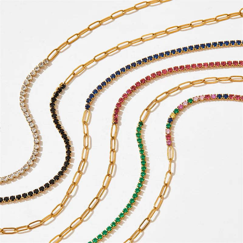1/2 Tennis Chain Bracelet
