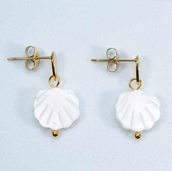 Seashell Charm Earrings