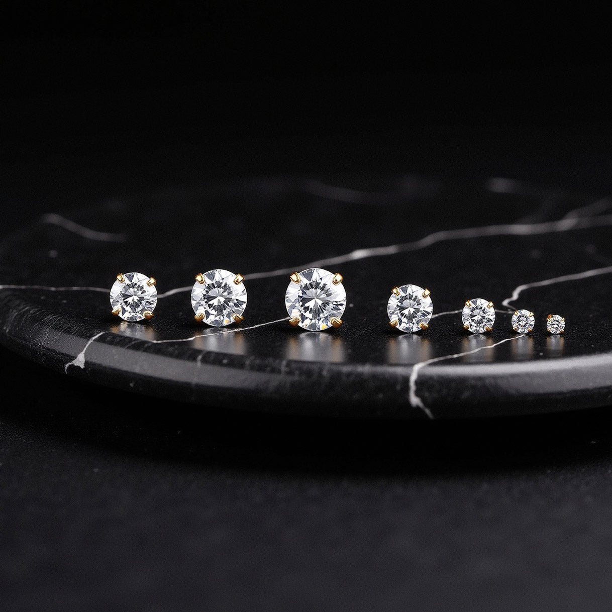 Solitaire x5 Stud Earrings (Bundle)