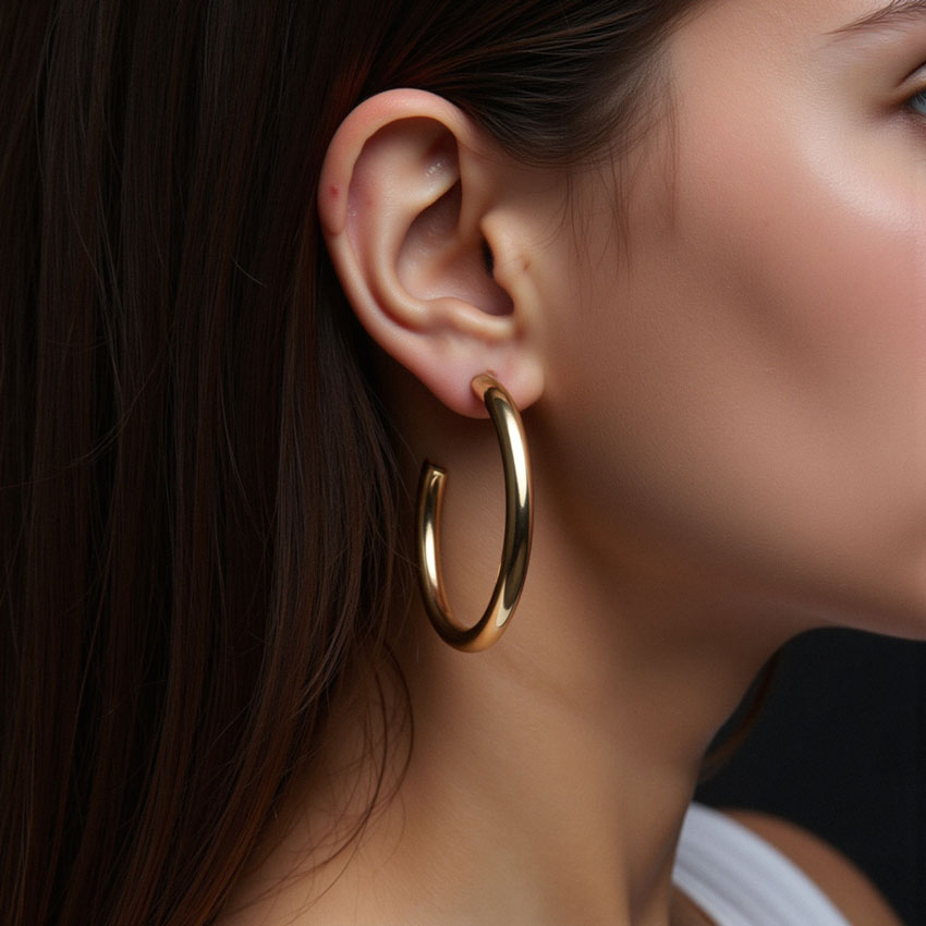 Tubular C-Hoop Earrings (Bundle)