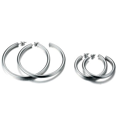 Tubular C-Hoop Earrings (Bundle)