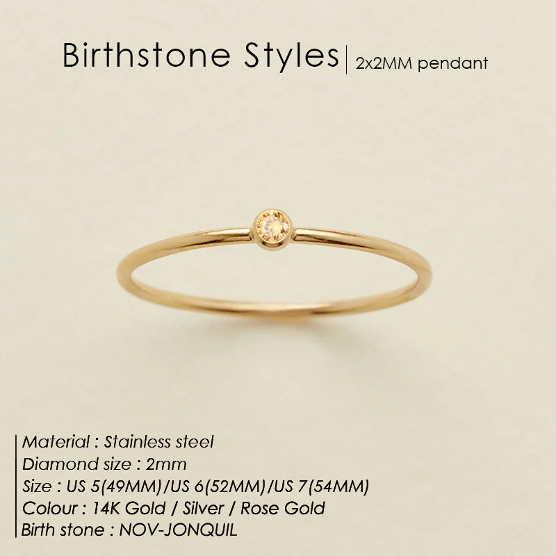 Mini Birthstone Ring (Bundle)
