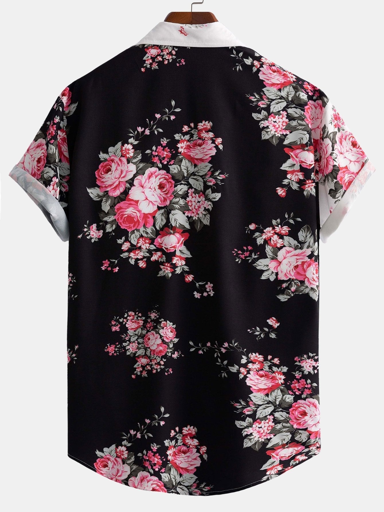 Too Tone Rose Print Button Up Shirt & Swim Shorts
