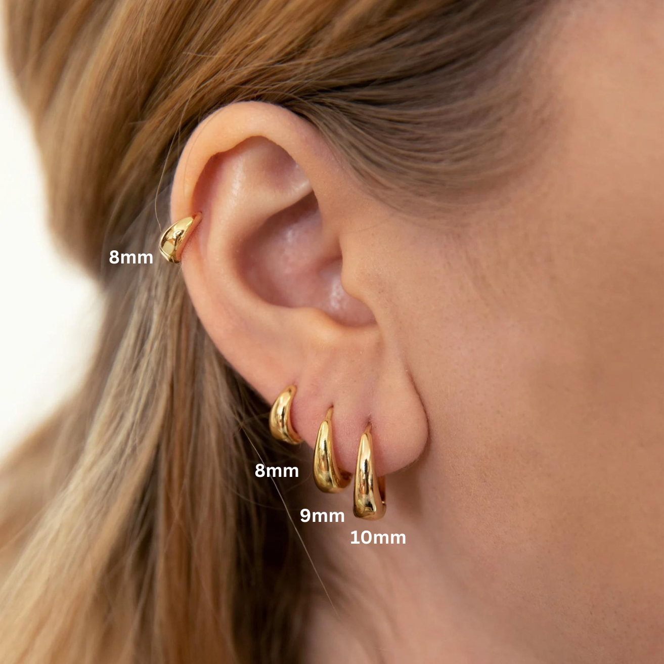 Tapered Oblong Hoops (Bundle)