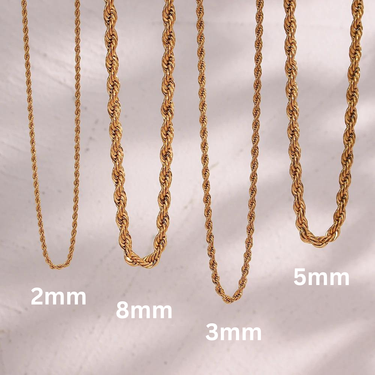 Twisted Rope Necklace (Bundle)